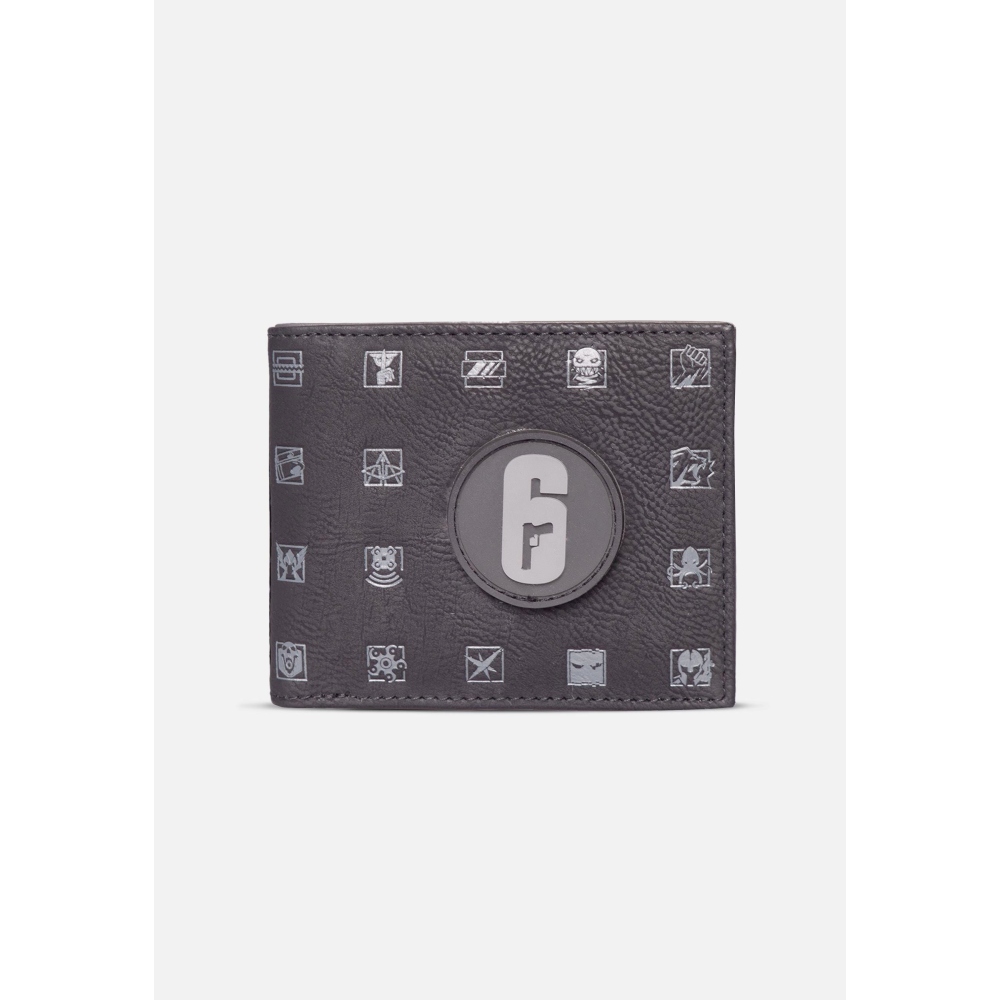 6 Siege - Operator Icons Bifold portefeuille - Noir